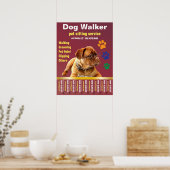 Dog Walker Trustable Care Pet Sitting Service Ad Poster (Küche)