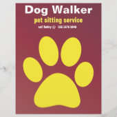 Dog Walker Vertrauenswürdiger Flyer (Rückseite)