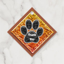 Dog Walker Vielen Dank Black Paw Print Geschenkanhänger