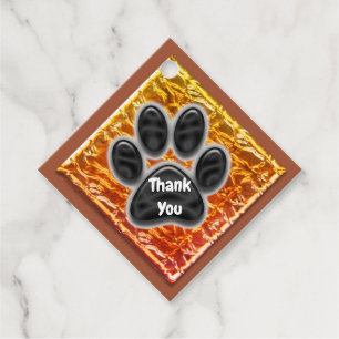 Dog Walker Vielen Dank Black Paw Print Geschenkanhänger
