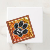 Dog Walker Vielen Dank Black Paw Print Geschenkanhänger (Beispiel)
