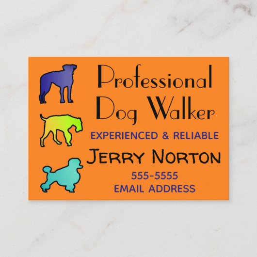 Dog Walker Visitenkarte (Vorderseite)