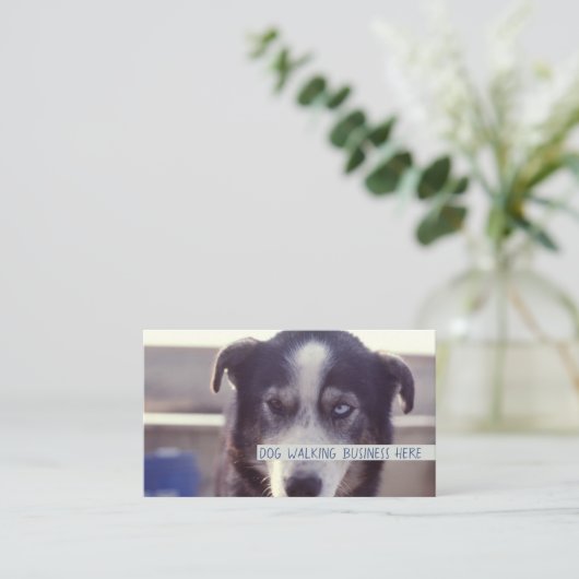 Dog Walker Visitenkarte (Stehend Vorderseite)