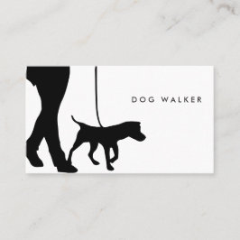 Dog Walker Visitenkarte B/W 3,5" x 2,0", Packung 1