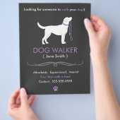 Dog Walker Walking Business Flyer Vorlage (Hand)