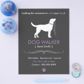 Dog Walker Walking Business Flyer Vorlage (Einzeln)