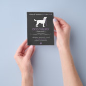 Dog Walker Walking Business Flyer Vorlage klein (Gruppe)