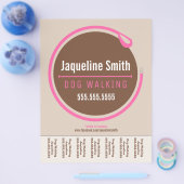 Dog Walker Walking Leash Loop Pink Träne Blatt (Einzeln)