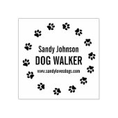 Dog Walker Walking Pet Business Maßgeschneiderte B Gummistempel (Prägung)