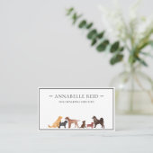 Dog Walker Wasserfarbe Silhouette Beruflich Visitenkarte (Stehend Vorderseite)