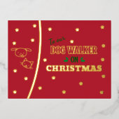 Dog Walker Weihnachtskatzenjammer Gold Feiertag We (Vorderseite)