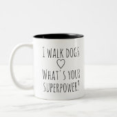 Dog Walker Zweifarbige Tasse (Links)