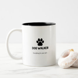 Dog Walker Zweifarbige Tasse