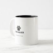 Dog Walker Zweifarbige Tasse (Vorderseite Links)
