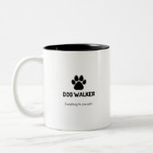 Dog Walker Zweifarbige Tasse (Links)