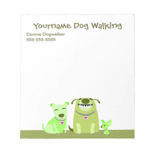 Dog Walker's Notepad Notizblock