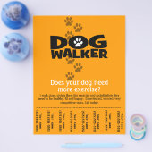 Dog Walking Business Tränenbogen Flyer Vorlage (Einzeln)