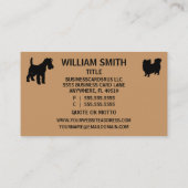 Dog Walking Fun Business Card Visitenkarte (Rückseite)