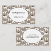 Dog Walking Jack Russell Terrier Brown Paper Visitenkarte (Vorne/Hinten)