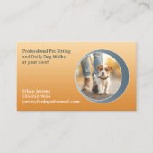 Dog Walking Pet Sitting Boarding Visitenkarte (Vorderseite)