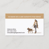 Dog Walking Pet Sitting Boarding Visitenkarte (Vorderseite)