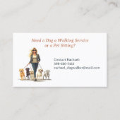 Dog Walking Pet Sitting Boarding Visitenkarte (Vorderseite)