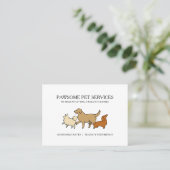 Dog Walking Pet Sitting QR Code Visitenkarte (Stehend Vorderseite)