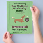 Dog Walking Services von Suzanne Dachshund Flyer (Hand)