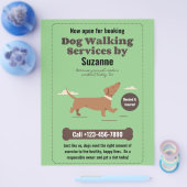 Dog Walking Services von Suzanne Dachshund Flyer (Einzeln)