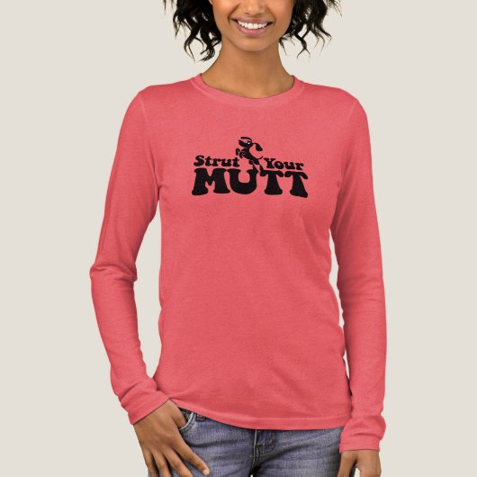 Dog Walking Strut Your Mutt  Tri-Blend Shirt (Vorderseite)