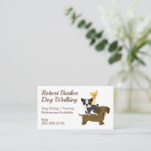 Dog Walking Training Groomer Visitenkarte (Stehend Vorderseite)