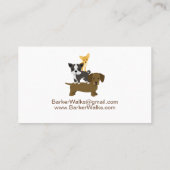 Dog Walking Training Groomer Visitenkarte (Rückseite)