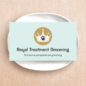 Dog Walking und Grooming Service Dog Paw Print Visitenkarte