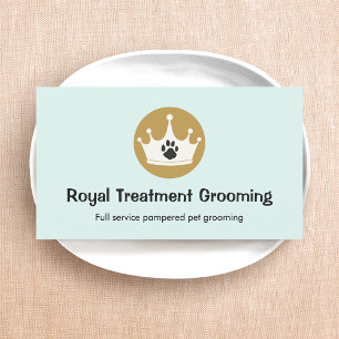 Dog Walking und Grooming Service Dog Paw Print Visitenkarte