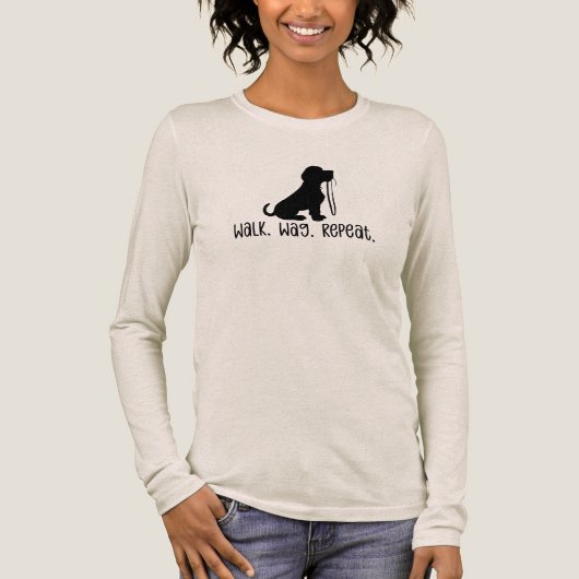 Dog Walking - Walk. Wag. Repeat. Tri-Blend Shirt (Vorderseite)