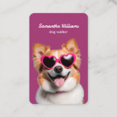 Dog Walking WhatsApp Klicken Sie auf Chat Business Visitenkarte (Vorderseite)