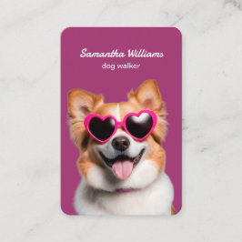 Dog Walking WhatsApp Klicken Sie auf Chat Business Visitenkarte