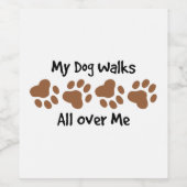 Dog Walks Weinetikett (Einzelnes Label)