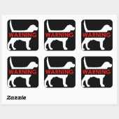 DOG WARNSQUARE STICKER (Blatt)