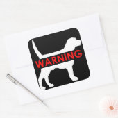 DOG WARNSQUARE STICKER (Umschlag)