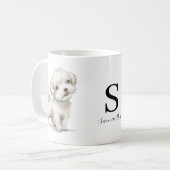 Dog Watercolor Kaffeetasse (Vorderseite Links)