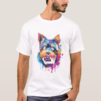 Dog Watercolor Niedlich Funny T-Shirt