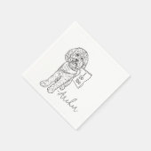 Dog Wedding Cocktail Drink Napkins Poodle Doodle Serviette (Ecke)