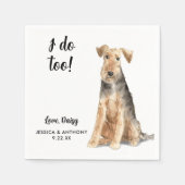 Dog Wedding Cocktail Napkins Serviette (Vorderseite)