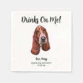 Dog Wedding Cocktail Napkins Serviette (Vorderseite)