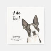Dog Wedding Cocktail Napkins Serviette (Vorderseite)