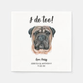 Dog Wedding Cocktail Napkins Serviette (Vorderseite)
