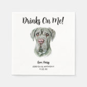 Dog Wedding Cocktail Napkins Serviette (Vorderseite)
