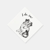 Dog Wedding Cocktail Napkins Serviette (Ecke)