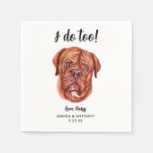 Dog Wedding Cocktail Napkins Serviette (Vorderseite)